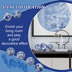 6шт 6 стиля фарфоровые бусины ручной работы&nbsp;PORC-OC0001-16