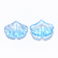 Двухцветные прозрачные стеклянные подвески&nbsp;GLAA-T016-01C