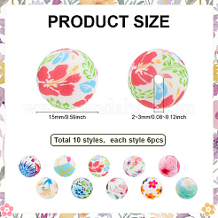 60шт 10 стиля силиконовые бусины&nbsp;FIND-PH0028-09