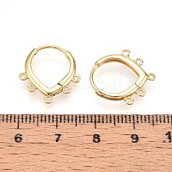 Латунная серьга-кольцо KK-N261-67G