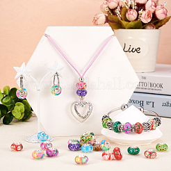 60шт 15 цвета прозрачной смолы европейские бусины rondelle RPDL-TA0001-05