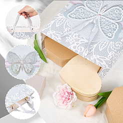 1 шт. подарочные пакеты из бумаги с принтом бабочек и ручками из ленты&nbsp;ABAG-SP0001-10A