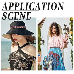 Жаккардовые ленты из полиэстера в этническом стиле SRIB-GF0001-15