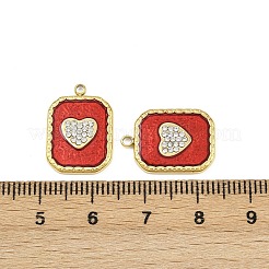 Подвески из нержавеющей стали 304 со стразами STAS-P415-27G