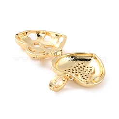 Подвески-медальоны с диффузором из латуни с микропаве из кубического циркония&nbsp;ZIRC-Z018-03G