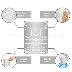 Трафареты для резки металла из нержавеющей стали DIY-WH0289-094