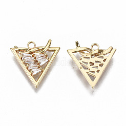 Кулоны из латуни mirco pave прозрачные кубические циркония&nbsp;KK-S356-170G-NF