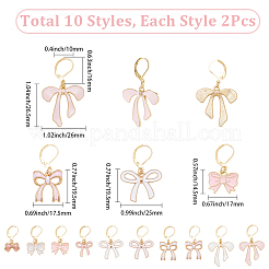 20 шт. 10 стиля бант сплав эмалированный кулон фиксирующие маркеры стежков&nbsp;HJEW-SC00160