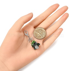 Подвесные украшения из сплава стекла HJEW-JM04107-02