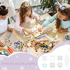 140 шт. 7 вида стеклянных кабошонов и пластиковых бусин DIY-FG0004-85