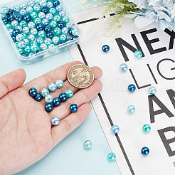 100 шт. перламутровые стеклянные бусины Ocean Mix HY-HY0001-04A