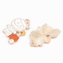 Подвески из эмалевого сплава легкого золота&nbsp;ENAM-T018-11