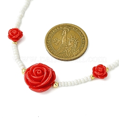 2шт 2 цвета комплекты ожерелья из стеклянного бисера NJEW-MZ00053