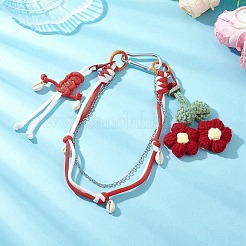 Вязаные крючком цветы-буфы&nbsp;HJEW-JM04395-02