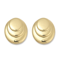 Овальные серьги-гвоздики из латуни&nbsp;EJEW-H154-09B-G