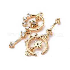 Латунные микропаве прозрачные подвески с фианитом&nbsp;KK-Z112-31G