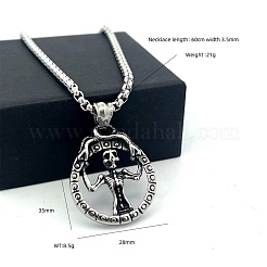 Винтажный панк-кулон в виде черепа женщины из нержавеющей стали 304 для мужчин и женщин.&nbsp;ZC1916