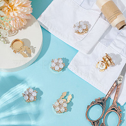 6 шт. запонки из искусственного жемчуга из АБС-пластика&nbsp;DIY-PH0031-80B