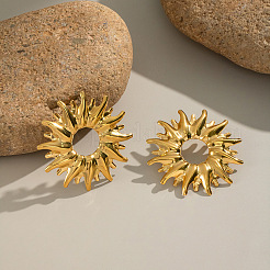 Серьги-гвоздики в форме солнца из нержавеющей стали 304 NA9410