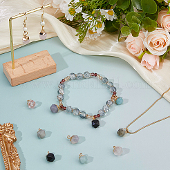 12 шт. 6 стиля гальванизированный синтетический черный камень&nbsp;G-FH0002-71