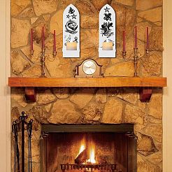 Настенный деревянный подсвечник в стиле бохо&nbsp;AJEW-WH0378-004