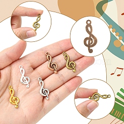 50 шт. 5-х цветные подвески в тибетском стиле со скрипичным ключом TIBEP-FS0001-28