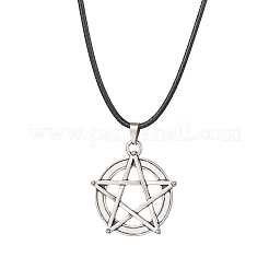 Подвески из сплава ведьмы с пентаграммой NJEW-JN04543