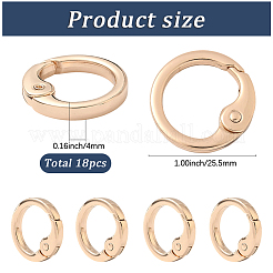 18 шт. Кольца пружинные затворные из сплава&nbsp;FIND-SC0016-59LG