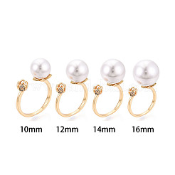 Цветок лотоса латунный микропаве прозрачный кубический цирконий чашка колец оправа KK-T076-19G