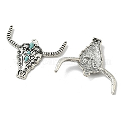 Богемные синтетические бирюзовые подвески в виде коров&nbsp;FIND-Z112-01AS-01