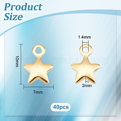 40 шт. Латунные подвески&nbsp;KK-UN0002-10