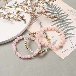 Комплекты многослойных эластичных браслетов из бусин BJEW-JB05755-02