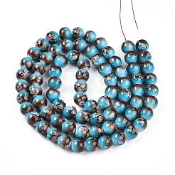 Выпечка окрашенные стеклянные бусины пряди&nbsp;DGLA-N008-10mm-07