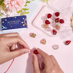 20шт 4 стиля ручной работы бусины лэмпворк&nbsp;LAMP-SC0001-61