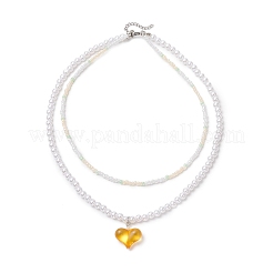 Подвеска в виде сердца из акрила NJEW-JN05290-02