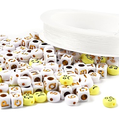 Наборы для изготовления браслетов из акриловых бусин своими руками&nbsp;DIY-FP0001-48