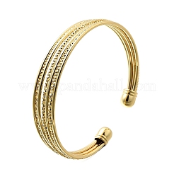 Латунные открытые браслеты-манжеты&nbsp;BJEW-Z093-01G