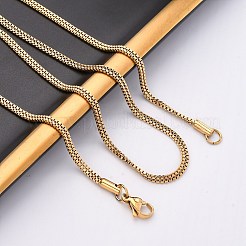 Ожерелья из двух цепочек из нержавеющей стали 304 толщиной 2.5 мм NJEW-Q013-05G