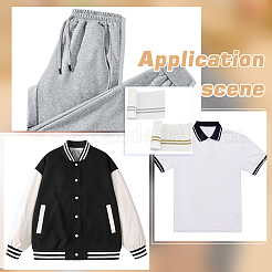 2 шт. 2-цветная полиэстеровая резинка в полоску для манжет FIND-WR0011-27