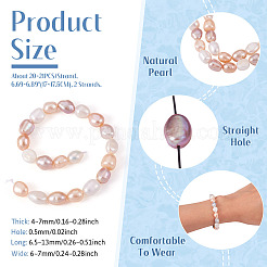 2 нить бусин из натурального культивированного пресноводного жемчуга PEAR-TA0001-29