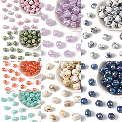 50шт УФ-покрытие непрозрачные акриловые бусины OACR-YW0003-10A