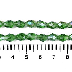Прозрачные стеклянные бусины гальваническим пряди&nbsp;EGLA-N013-T4mm-B14