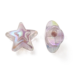 УФ-покрытие Радужные радужные прозрачные акриловые бусины&nbsp;OACR-C007-06F