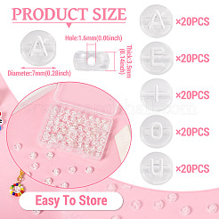 100шт 5 стиля прозрачные акриловые бусины&nbsp;OACR-TA0003-48C