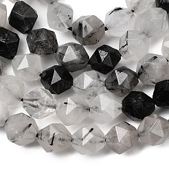 Натуральный турмалированный кварц / черный рутиловый кварц G-Z119-A15-02