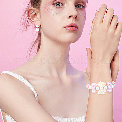 60 шт. 6 вида непрозрачных акриловых бусин с УФ-покрытием&nbsp;PACR-SC0002-69