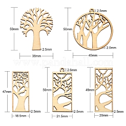 100шт деревянные подвески&nbsp;WOOD-CJ0001-62