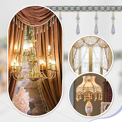 Кружевная бахрома из полиэстера длиной 12 м. SRIB-WH0026-26C