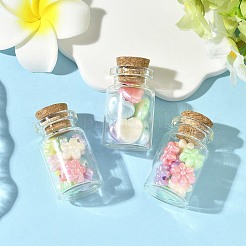 3 шт. прозрачная стеклянная бутылка для желаний&nbsp;AJEW-JD00022