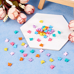 56шт 7 цвета окрашенные распылением бусины из сплава FIND-TA0002-99